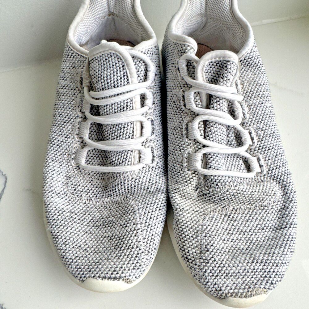 Adidas Cloudfoam Pure Women’s Size 7 Gray Knit Running Walking Sneakers Shoes - Picture 11 of 12